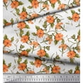 thumbnail image 3 of Soimoi Viscose Chiffon Fabric Leaves & Wild Flower Floral Printed Fabric 1 Yard 42 Inch Wide, 3 of 3