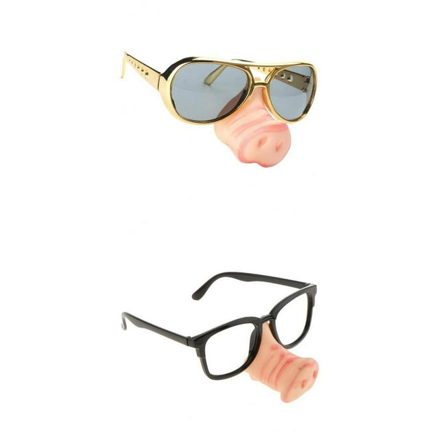 2 / Paquete Novedad Gafas de terre de de Cerdo Disfraz de Cerdito Niños Adultos