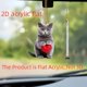 thumbnail image 4 of Adorno de gato amoroso para decoración de coche plano de acrílico, 4 of 5
