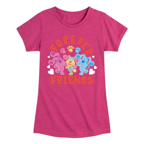 Blue's Clues & You! - Magenta & Blue - Forever Friends - Toddler & Youth Girls Short Sleeve Graphic T-Shirt