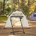 thumbnail image 1 of HOMYLIN Mesa Plegable Camping Portátil Ligera para Senderismo, Pícnic Exterior con Portavasos, 4 Alturas Ajustables y Base Antideslizante Impermeable, Ideal para Acampada, Pesca o Playa (Sin Montaje), 1 of 7