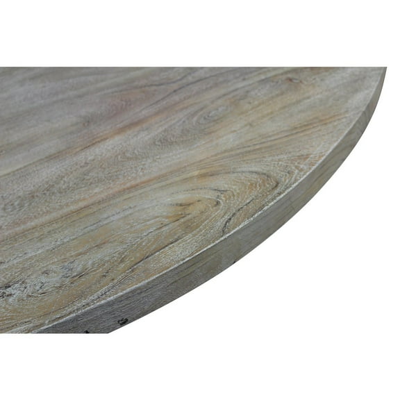 Redondo Felix 72 Round Solid Wood Dining Table with Cast Iron Legs in Natural