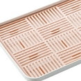 thumbnail image 4 of Escurridor de platos para encimera de cocina, bandeja para café, esponjas, dispensadores de jabón, estante no incluido. Rosa Talla L, 4 of 6