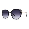 thumbnail image 2 of Womens Thin Oversize Cat Eye Butterfly 90s Designer Sunglasses Black Tortoise Smoke, 2 of 5