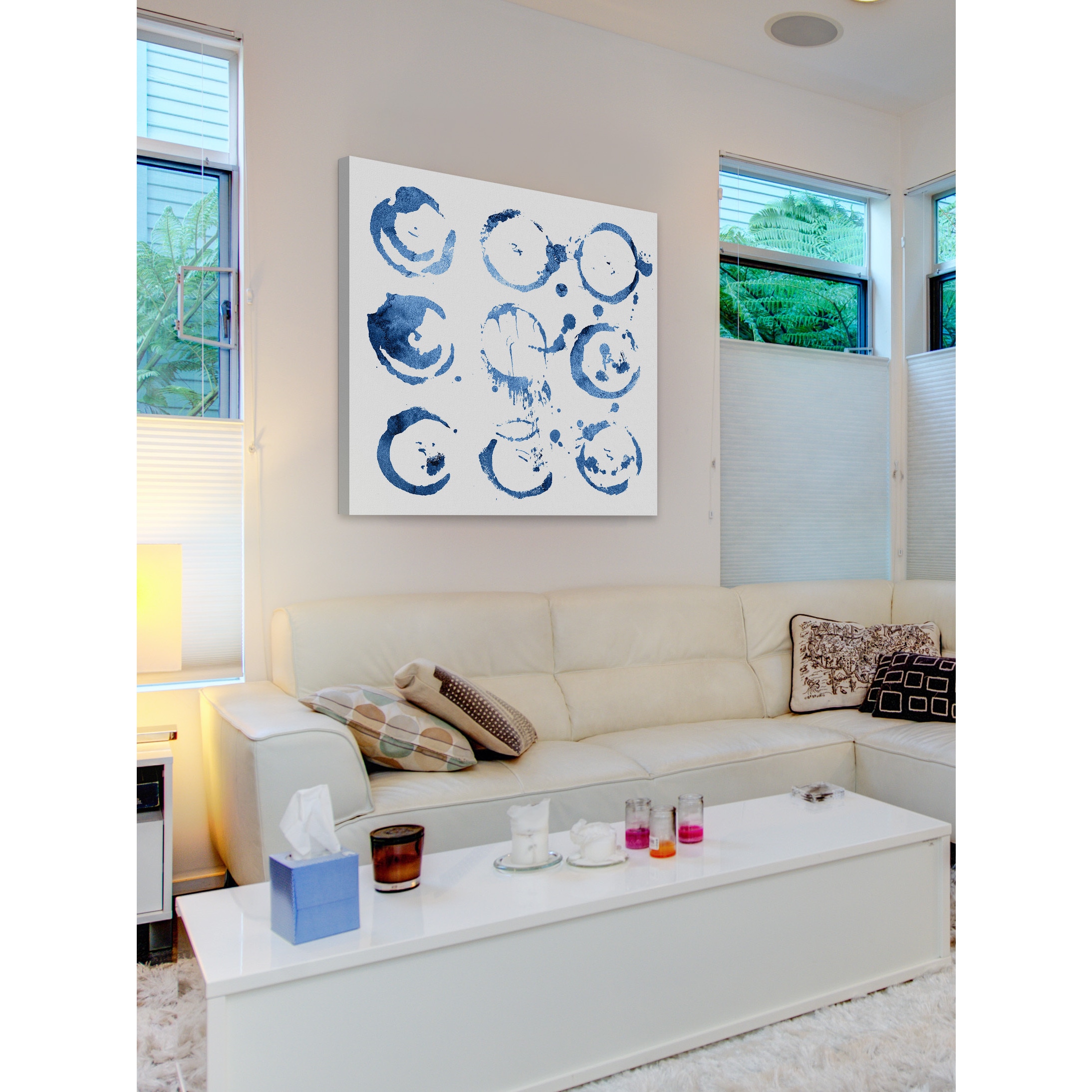 "Splotchy Rings" Painting Print on Wrapped Canvas