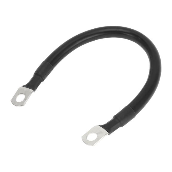 Unique Bargains 1 Pc Battery Inverter Cable Battery Cable 3/8" Lug 1/0 AWG Gauge 1FT Black Tinned Copper