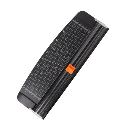 Stack Paper Cutter Machine - JIELISI 12 Inch Paper Cutter, A4 Papaer Trimmer with Multi Function Automatic Security Safeguard When Cutting, Black