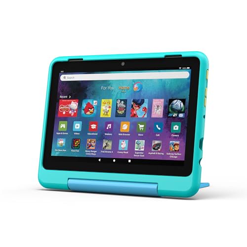 Nueva tableta Amazon Fire HD 8 Kids Pro, edades 6-12 | Memoria de 3 GB, pantalla HD de 8", estuche delgado para niños mayores, contenido sin publicidad, controles parentales, batería de 13 horas, 32 G