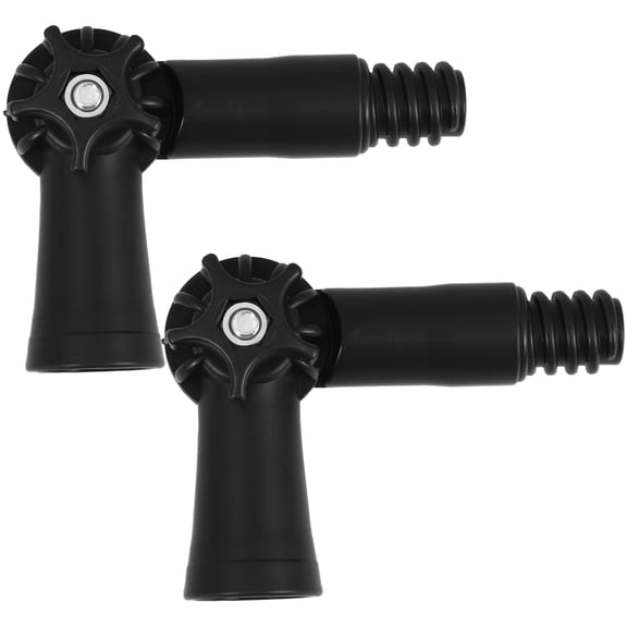 OATIPHO 2Pcs Rotatable Extension Pole Angle Connector with 18Mm American Thread Black Durable ABS Plastic