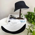 thumbnail image 5 of Homirary XXL Oversize Bucket Hat Reversible, Fisherman Sun Cap with Chin Strap, Travel Beach Outdoor Hat for Men & Women, Black / White, 1 Pack, 5 of 6