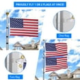 Flag Pole for Outside,Heavy Duty Flag Pole in Ground,25FT Extra Thick