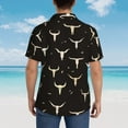 thumbnail image 4 of Disketp Hawaiian Shirts For Men,Cow Skulls Print Mens Casual Short Sleeve Button Down Shirts Beach Shirt, 4 of 7