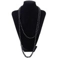 thumbnail image 5 of Svart pärlhalsband för kvinnor, pärlkedja, svart kedja, extra långt faux pärlhalsband, flerskiktshalsband för kvinnor, tröjhalsband, faux pärlhalsband 111_sai, 5 of 5