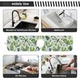 thumbnail image 6 of Coolnut Green Summer Beetles Dragonfly and Butterfly 2PCS Faucet Absorbent Mat Kitchen Faucet Sink Splash Guard Faucet Splash Catcher Water Absorbent Mat Faucet Mat for Kitchen Sink 30x15 Inch, 6 of 7