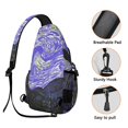 thumbnail image 2 of Space Geek Shoulder Backpack - Durable Sling Bag for Travelers - Anti-Theft Design with Alien Theme, 2 of 5