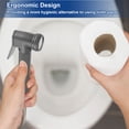 thumbnail image 4 of Kit de rociador de baño de metal con control de presión de agua ajustable con soporte para rociador de bidet y tornillo, negro, 4 of 6
