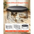 thumbnail image 6 of VEVOR Dog Playpen 30 Inch 8 Panels Foldable Exercise Pen with Top Cover, Indoor Metal Pet Fence with Door, Heavy Duty Puppy Crate Kennel, Pet Playpen for Dogs, Cats, and Other Small Animals, Black, 6 of 9