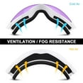 thumbnail image 3 of findway Ski Snowmobile Goggles 100% UV Protection OTG Snow Goggles for Women, Men & Youth, 3 of 6