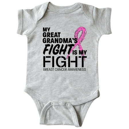 

Inktastic Great Grandma s Fight is My Fight- breast cancer awareness Gift Baby Boy or Baby Girl Bodysuit