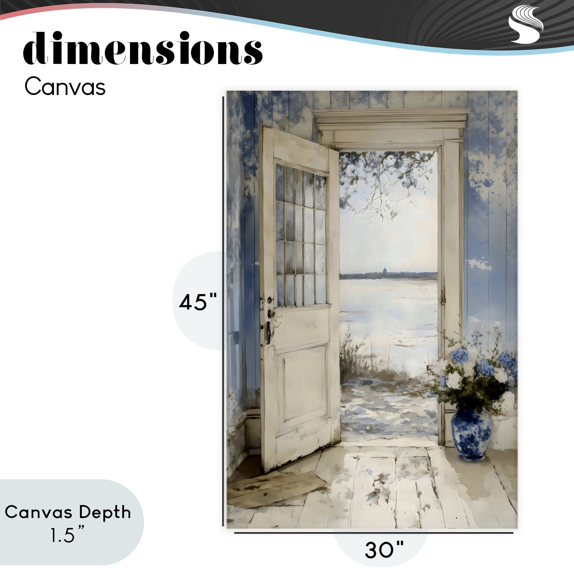 Stupell Industries Blue Country Cottage Doorway Canvas Wall Art, design by LSR Design Studio