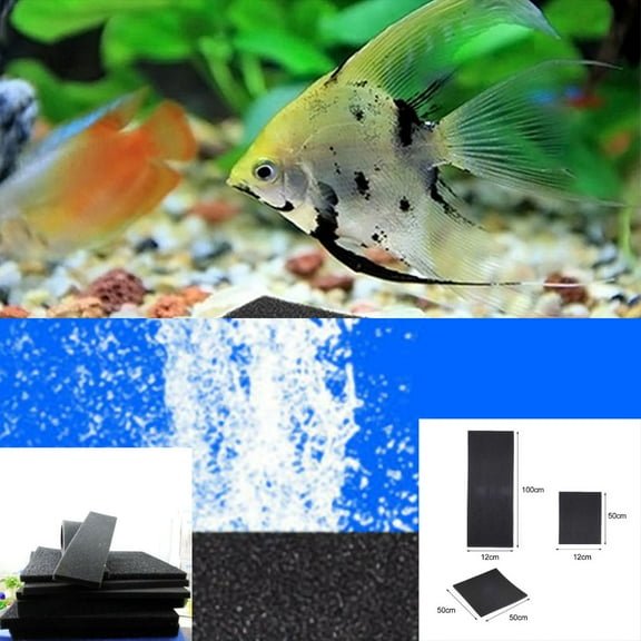 Cheers.US Filter Thickening Reusable Sponge Practical Filtration Pad for Fishbowl for Aquariums and Pond