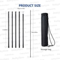 thumbnail image 2 of Pack de 2 postes de hierro inoxidable Aokyitzm, 190 cm, color negro, 2 of 9