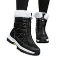 thumbnail image 3 of Xiaoxatg Fashion Women's Winter Flat Zipper Warm Boots Stylish Comfortable Mid Calf Shoes 8 Black, 3 of 9