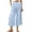 *Light Blue, variant on Women's High Waisted Striped Cropped Pants,Button Fly Rolled Cuff Casual Trousers For Women,Ladies Breathable Pants with Pockets,Pink,S-2XL