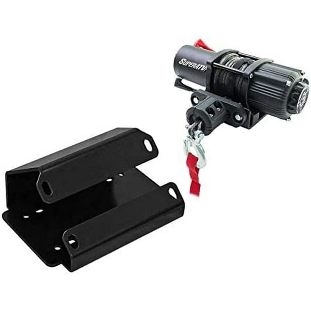 SuperATV Black Ops 3500 lb Winch with Heavy Duty Winch Mounting Plate