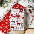 thumbnail image 4 of Reversible Red Christmas Wrapping Paper with Reindeer Snowflake ‘Merry Christmas’ Design for Birthday Baby Shower Bridal Shower Valentines Day - Mini Roll - 17 In X 32.8 Ft (46.5 sqft), 4 of 12
