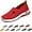 Red, variant on HeaCare Women's Orthopedic Breathable Shoes,Women Woven Orthopedic Breathable SoftShoes Arch Support Slip-On Sneakers, Indoor Outdoor Casual Walking Anti-Skid Sports Shoes