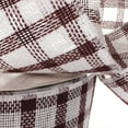 thumbnail image 3 of 4" Wired Burgundy/White Plaid Burlap Ribbon 10 Yards, 3 of 3