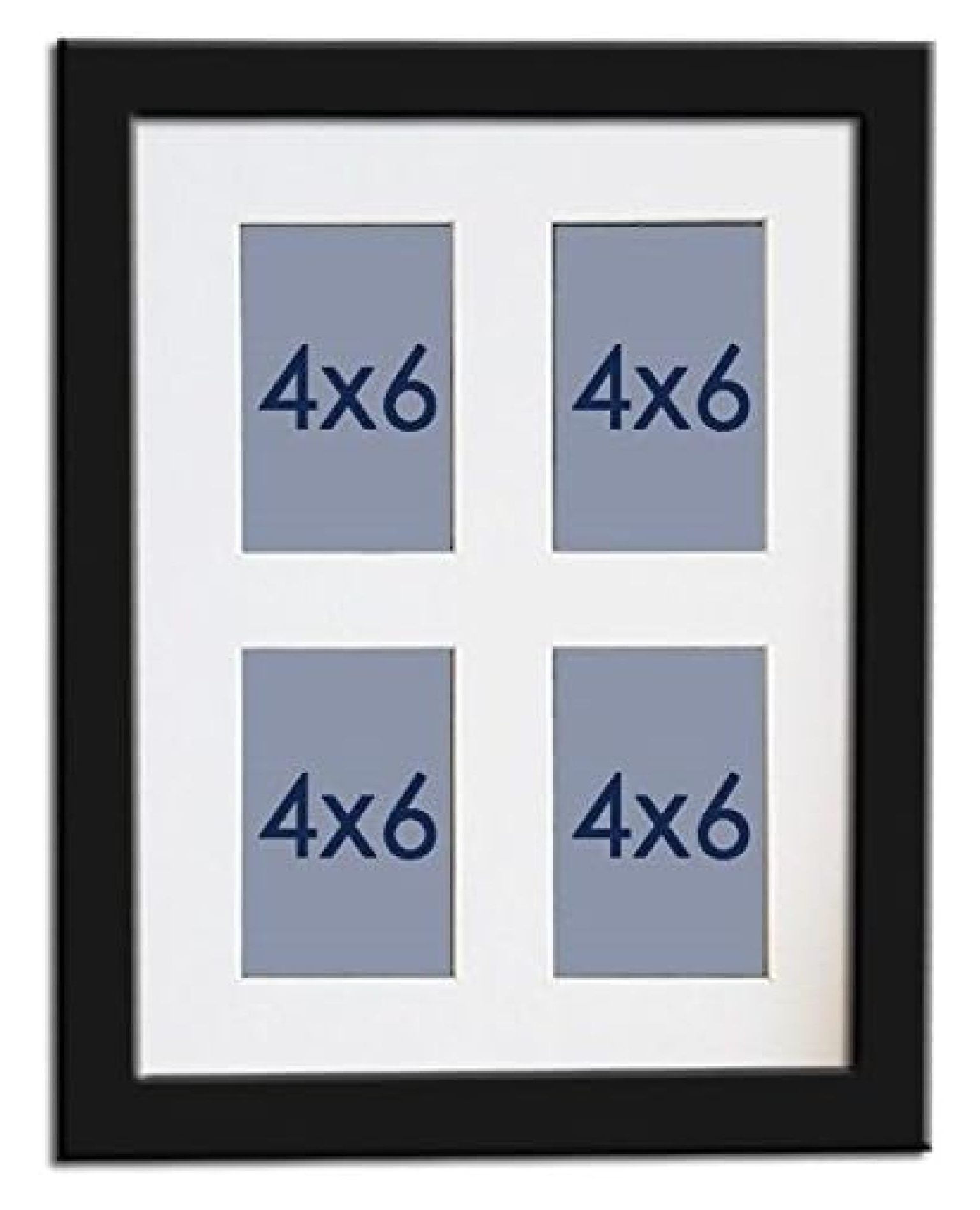 Creative Letter Art 10x58 Picture Frame - 14 Openings For 4x6 Photos, Black Mat, Scratch Resistant Acrylic, Alphabet Photography 3 thumbnail image