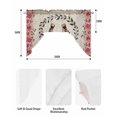 thumbnail image 5 of Pink Roses Swag Valances for Windows, Small Curtains Drapes, Spring Horseshoes Floral Leaves Vintage Kitchen Window Curtains Over Sink Rod Pocket Window Treatment Valance for Bedroom/Bathroom 56"x36", 5 of 5