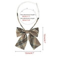 thumbnail image 2 of INSPIRE CHIC Women's Pre-tied Bowties Adjustable Colorful Plaid Tartan Checked Bow Ties for Costume Brown, 2 of 6