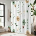 thumbnail image 2 of Watercolor Floral Shower Curtain, Sage Green Beige Blossom Flower Modern Minimalist Bathroom Curtain Home Decor Waterproof Fabric Machine Washable with 6PCS Hooks,36" Wx72 L, 2 of 6