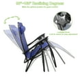 thumbnail image 5 of Geniqua 2X Zero Gravity Chairs Folding Recliner Yard Outdoor Beach Patio Lounge [Blue], 5 of 8