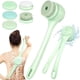 thumbnail image 1 of wonima11 Electric Body Brush Back Scrubber for Shower, Dual Handle Auto Spinning Exfoliating Massage Bath Brush with 5 Brush Heads, Deep Cleansing, Waterproof, Rechargeable Rotating Body Brushes, 1 of 1