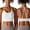 White, variant on DuoJiaJ Women Fashion Solid Beauty Back Strap Sports Running Fitness Yoga Wear Sports Bra Underwear Wireless Bras Black