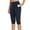 Navy, variant on GaThRRgYP Women's Pants $5,Women's Knee Length Leggings High Waisted Yoga Workout Exercise Capris for Casual Summer with Pockets