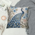 thumbnail image 2 of JRXY  Chinoiserie Peacock Pillow Covers,Chinoiserie Pillow Covers Decorative Pillow Covers for Couch Living Room Bed Sofa,Farmhouse Pillow Covers 24x24in, 2 of 5