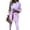 Pink, variant on comerut 2 Pcs/Set Women Blazer Pants Set Solid Color Turn-down Collar Anti-wrinkle Formal Loose Warm High Waist Pockets Coat Pants Suit for Work