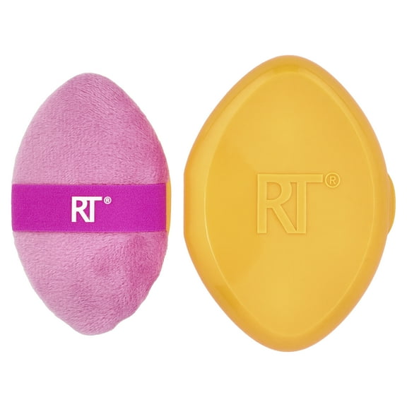 Real Techniques Miracle 2-in-1 Powder Puff   Travel Case , 2 Piece Set