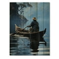 thumbnail image 3 of Designart "A Fishermans Solace Thai Boat Scene II" Portrait Print on Natural Pine Wood, 3 of 5