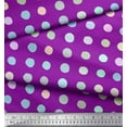 thumbnail image 3 of Soimoi Purple Velvet Fabric Circle Geometric Printed Craft Fabric by the Yard 58 Inch Wide, 3 of 5
