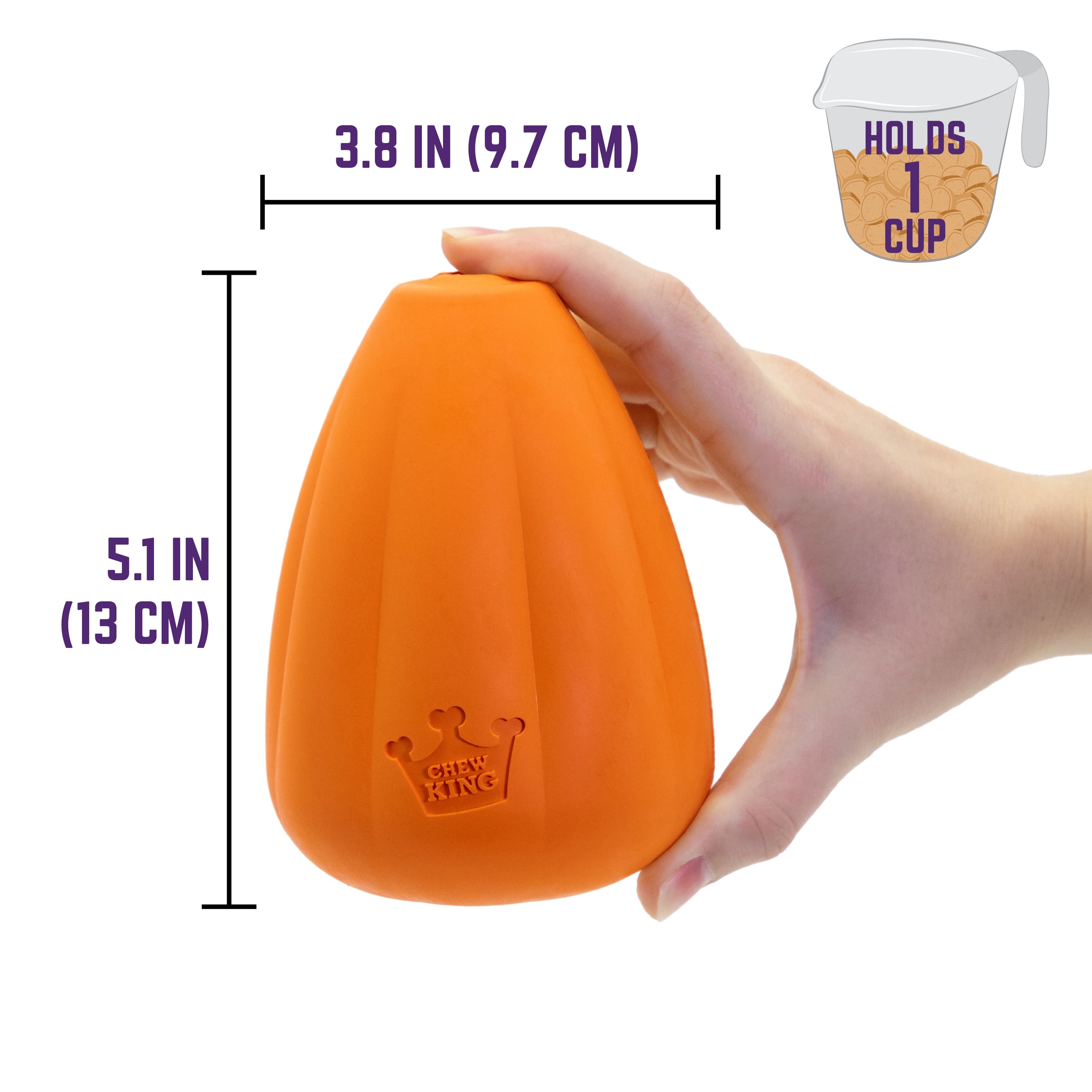 Chew King By Mammoth Extremely Durable Natural Rubber Bacon Flavor Treater- X Large