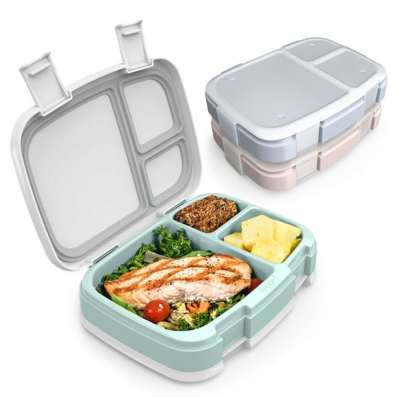 Bentgo Fresh 3-Pack Meal Prep Lunch Box Set - Reusable 3-Compartment Containers for Meal Prepping, Healthy Eating On-the-Go, and Balanced Portion-Control - BPA-Free, Microwave & Dishwasher Safe