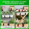 thumbnail image 6 of KQJQS Adjustable Flower Box Rack for Railings - No Drill Installation, Sturdy Iron Planter Holder with Anti-Tilt Support Bar for Outdoor/Indoor Balcony, Terrace ﻿ ﻿, 6 of 7