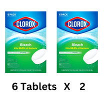 Clorox Ultra Clean Toilet Bowl Cleaner Tablets – 3.5 oz, 6-Count Pack of 2 – Automatic Bleach Cleaning – New