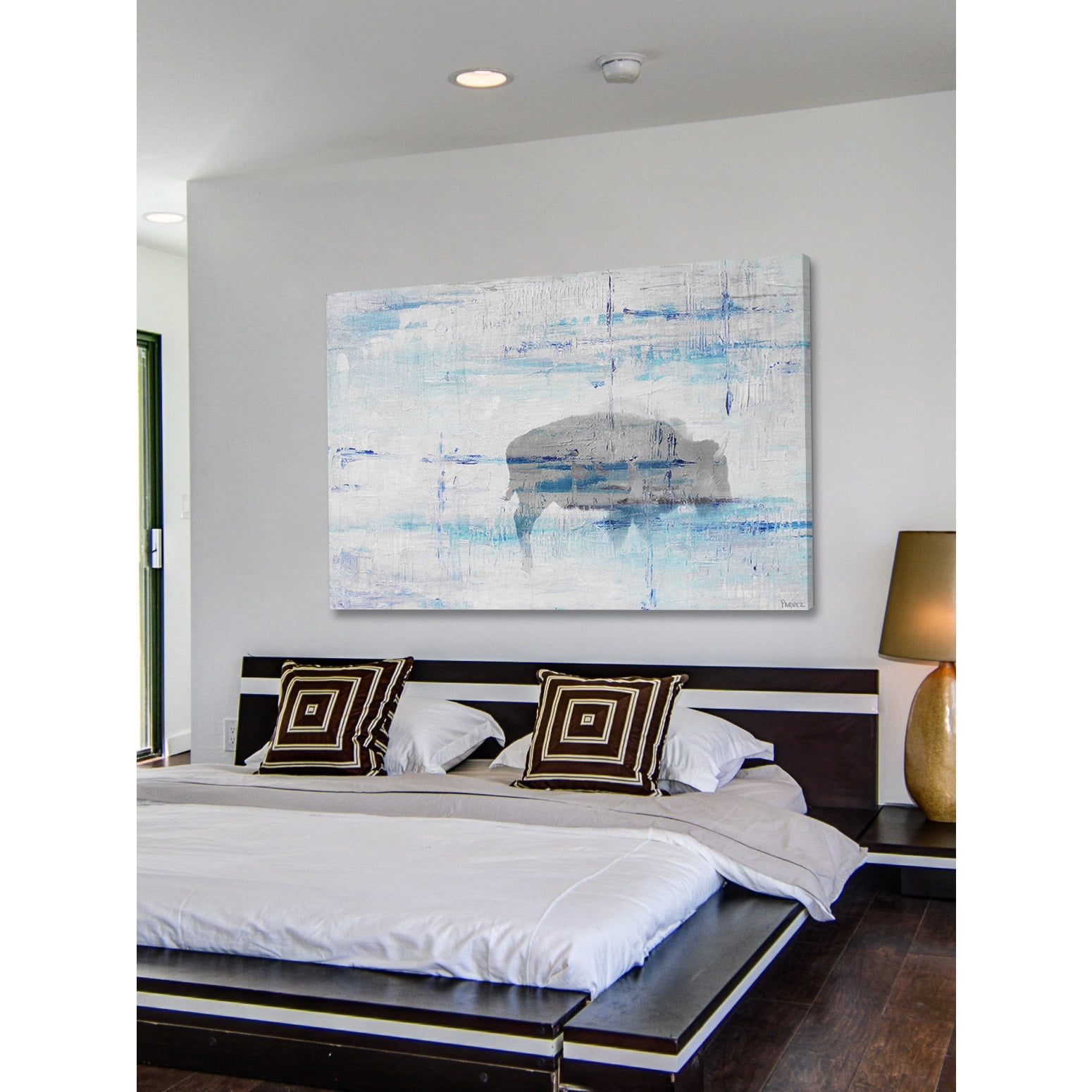 "Buffalo Shadow" Painting Print on Wrapped Canvas